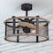 Vaxcel Humboldt Bronze and Teak Industrial Farmhouse Cage Ceiling Fan with LED Light Kit and Remote F0061 - alternate 3